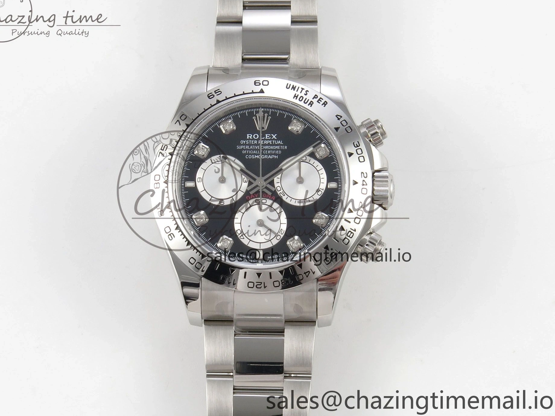 0210 Tailored Daytona 126509 Clean 1:1 Best Edition Black SS Dial on SS Bracelet Super Clone DD 255